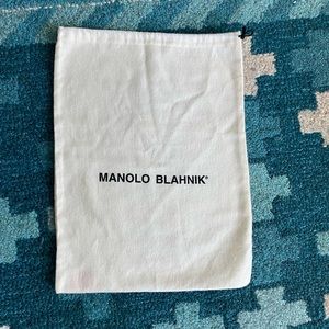 Manila Blahnik white small cotton dust bag